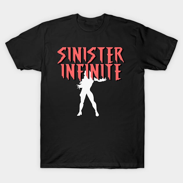 SINISTER INFINITE Female (White Silhouette) T-Shirt by Zombie Squad Clothing